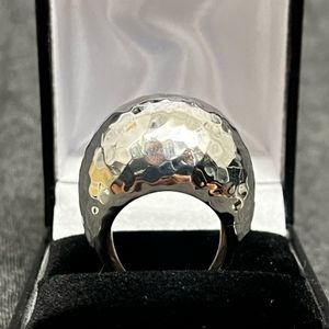 New IPPOLITA STERLING SILVER Dome Hammered Ring size 7